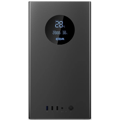 Компьютерный корпус CBR mATX Minitower V865, без БП, 1хUSB 3.0, 2хUSB 2.0, HD Audio+Mic, Digital Screen, черный