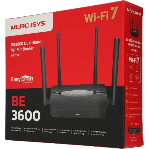 Двухдиапазонный роутер Wi-Fi 7 Mercusys MR25BE BE3600