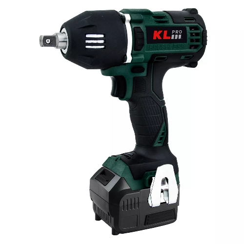 Профессиональный бесщеточный гайковерт аккумуляторный KLPRO KLSS18BH-50 (18В, Li-ion-2шт, 5.0Ач, 400Нм, 2 скорости, подсветка,З/У,в кейсе)