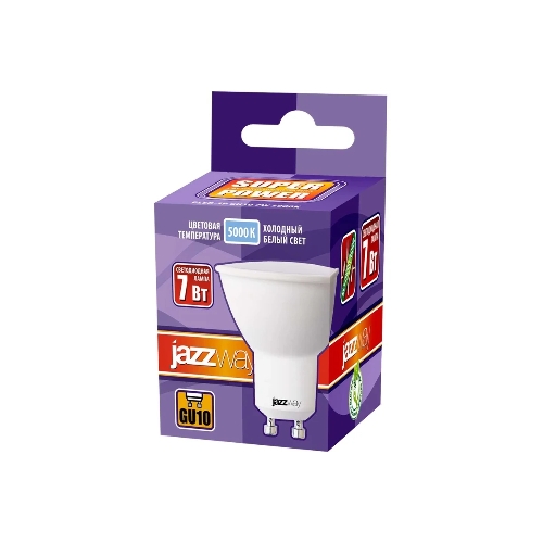 Лампа светодиодная JazzWay PLED-SP 7Вт 5000К холодный белый GU10 520лм 230В