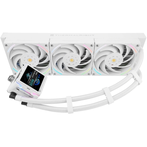 Система жидкостного охлаждения Thermalright Elite Vision 360 (360mm, LED, White, ARGB/Fans: 3x120mm, 69CFM, 27dBA, 2150RPM/Pump height 63mm, Rad thickness 27mm/S: 1700, 1200, 1851, 115X, 2011, 2066, AM5, AM4)