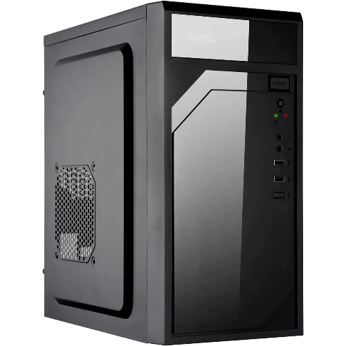 Компьютерный корпус KingPrice KPCC-MN208 черный без БП mATX 1x80мм 2x120мм 2xUSB 2.0 audio