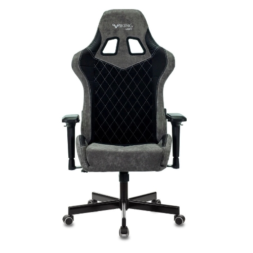 Кресло игровое Бюрократ VIKING 7 KNIGHT B FABRIC черный текстиль/эко.кожа крестовина металл/пластик