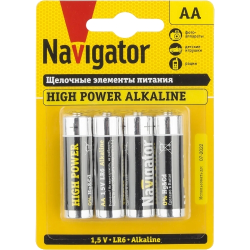 Элемент питания Navigator NBT-NE-LR6-BP4, 1.5 В