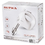 Миксер SUPRA MXS-527 500 Вт.Режим Турбо. 5 скоростей. Две насадки: для взбивания яиц и крема и для замеса тяжелого теста. белый.