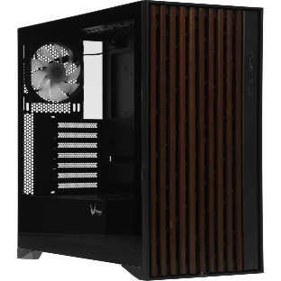 Корпус Formula V Line TimberLine T0 Black, ATX, wood+plastic front, TYPE-C*1, USB3.0*2, FRONT 3x120мм FRGB, REAR 1x120мм FRGB