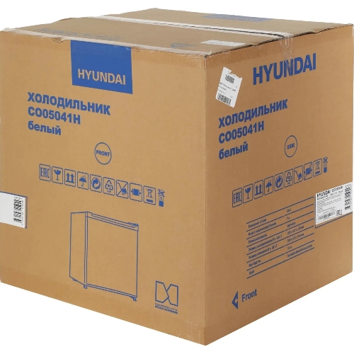 Холодильник Hyundai CO05041H белый однокамерный 46 л морозилка отсутствует, ручное размораживание
