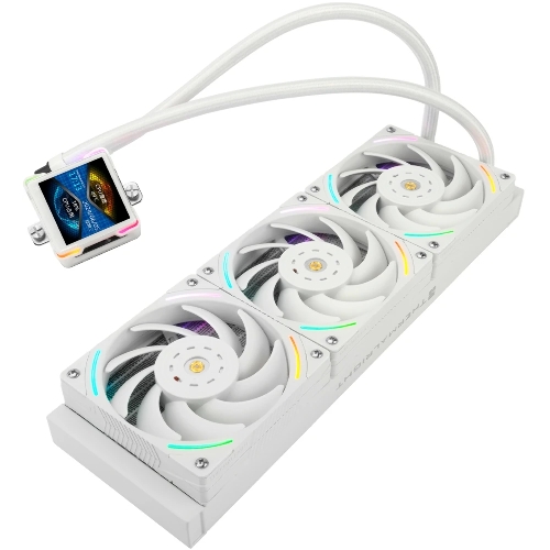 Система жидкостного охлаждения Thermalright Elite Vision 360 (360mm, LED, White, ARGB/Fans: 3x120mm, 69CFM, 27dBA, 2150RPM/Pump height 63mm, Rad thickness 27mm/S: 1700, 1200, 1851, 115X, 2011, 2066, AM5, AM4)