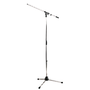 Микрофонная стойка "журавль" K&M 21020-300-02 высота от 900 до 1605 мм, длина стрелы 800 мм, металлические узлы, складная конструкция, материал стойки - сталь, цвет хром