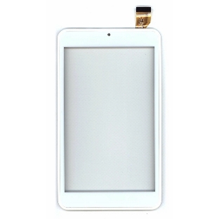 Сенсорное стекло (тачскрин) для Евросеть E-TAB 7.11, белое с рамкой