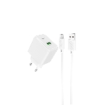 Сетевое зарядное устройство HOCO CS12Am White СЗУ 1USB 3.0A QC3.0 18W быстрая зарядка