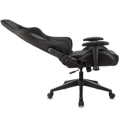 Кресло Бюрократ VIKING 4 AERO BLACK EDITION черный, экокожа, 120 кг, механизм качания