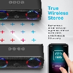 Акустическая система Defender LIGHT/BT/FM/USB/TF/AUX Q1 черный 10 Вт