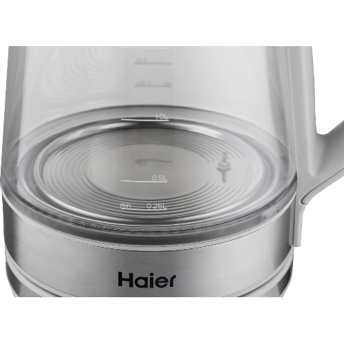 Чайник электрический Haier HK-501 1.7л. 2400Вт серый корпус: стекло/пластик (TD0036930RU)