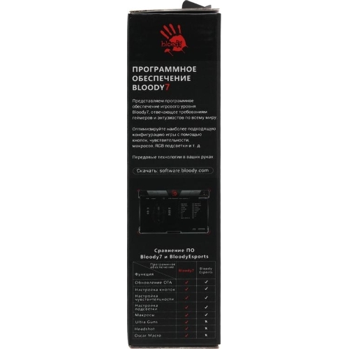 Мышь проводная A4Tech Bloody V9M черный, 4000 dpi, USB, кнопки - 9