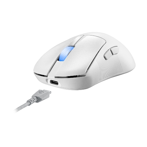 Мышь беспроводная/проводная ASUS ROG Keris II Ace белый, 42000 dpi, радиоканал, Bluetooth, USB, кнопки - 6