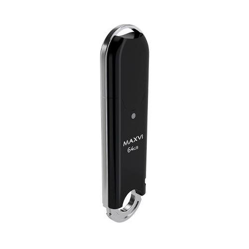 Флешка USB Maxvi P2 black (FD64GbUSB20C10P2), 64Gb, USB 2.0, R/W 30/10, черный