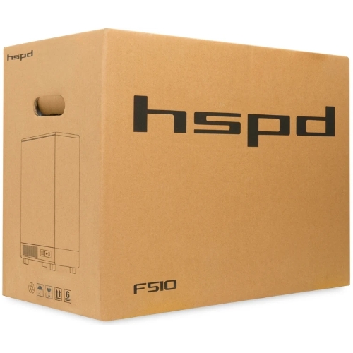Компьютерный корпус без блока питания HSPD F510, Panoramic Mid Tower, черный, TG, 0.5 SPCC, no fans ATX, mATX, mITX 180/280/160мм 1x2.5