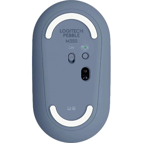 Мышь беспроводная Logitech Pebble M350 синий, 1000 dpi, радиоканал, Bluetooth, USB, кнопки - 3