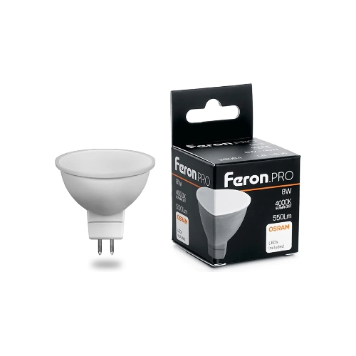 Лампа светодиодная Feron PRO LB-1608 MR16 G5.3 8W 4000K