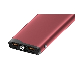 Портативный аккумулятор OLMIO QL-10, 10000mAh, 22.5W, QuickCharge3.0/PowerDelivery, LCD, красный,