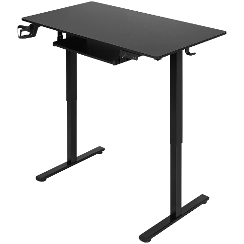 Стол игровой Defender Victory черн, 110x60, высота 72-117, полк 1