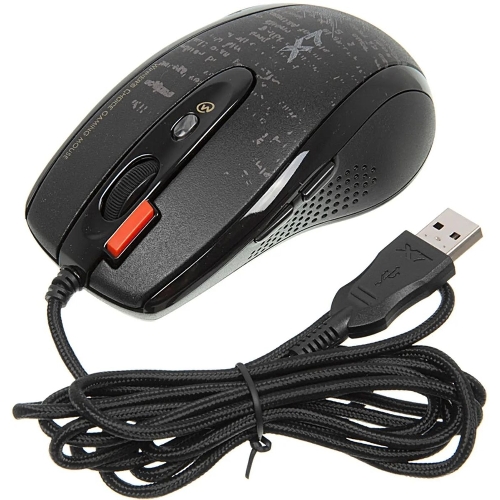 Мышь проводная A4Tech F5 черный, 3000 dpi, USB, кнопки - 7