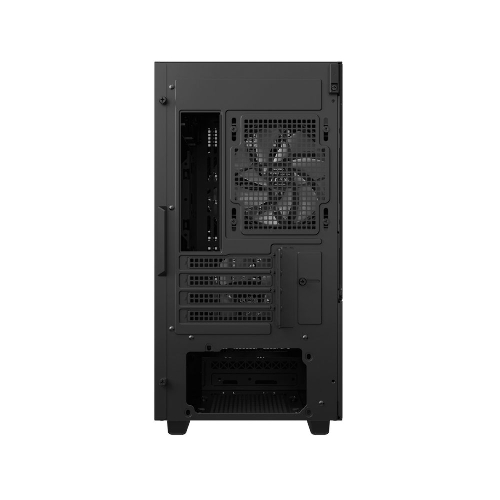 Компьютерный корпус Deepcool CH360 без БП, боковое окно (закаленное стекло), 2x140мм ARGb LED вентилятор спереди и 1x120мм ARGb LED вентилятор сзади, черный, mATX