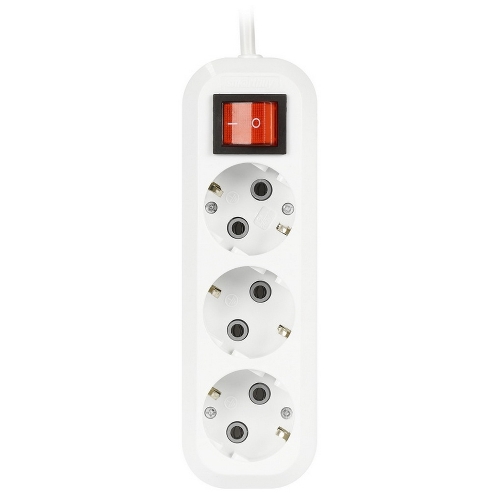 Удлинитель Smartbuy (SBE-16-3-03-ZS) 3 гнз х 3,0 м (16А/3.5 кВт, ПВС 3х1.0)