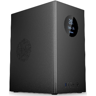 Компьютерный корпус CBR mATX Minitower V865, без БП, 1хUSB 3.0, 2хUSB 2.0, HD Audio+Mic, Digital Screen, черный