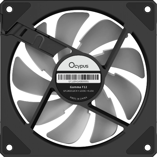 Вентилятор для корпуса Ocypus Gaммa F12 ARGb BK (Gaммa-F12-BK1AM00X-GL)