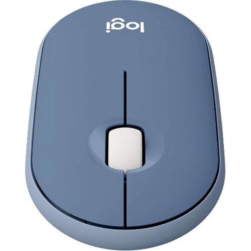 Мышь беспроводная Logitech Pebble M350 синий, 1000 dpi, радиоканал, Bluetooth, USB, кнопки - 3