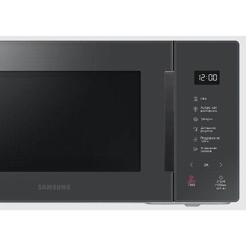 Микроволновая печь Samsung MS23T5018AC/BW антрацит, 23 л, 800 Вт, переключатели - сенсор