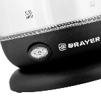 Чайник электрический BRAYER BR6106, 1100 Вт, 1 л, стеклянный, автоотключение, подсветка, черный
