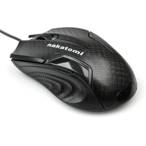 Мышь проводная Nakatomi MON-06U черный, 800 dpi, USB, кнопки - 3