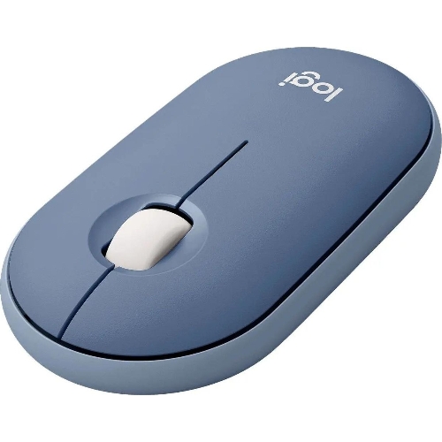 Мышь беспроводная Logitech Pebble M350 синий, 1000 dpi, радиоканал, Bluetooth, USB, кнопки - 3