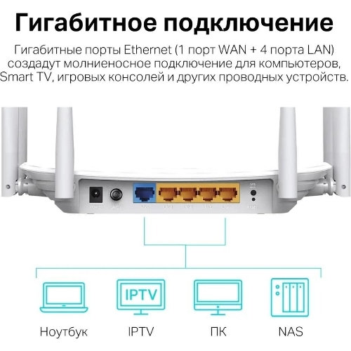 Двухдиапазонный гигабитный Wi-Fi роутер TP-LINK Archer C86 AC1900 с поддержкой MU MIMO/AC1900 Dual-Band Wi-Fi Router