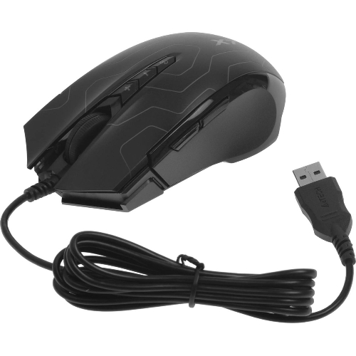 Мышь проводная A4Tech X89 Maze черный, 2400 dpi, USB, кнопки - 8