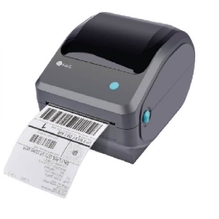 Принтер наклеек G&G GG-D410 стационарный, прямая термопечать, 203 dpi, 152 мм/сек, USB черный