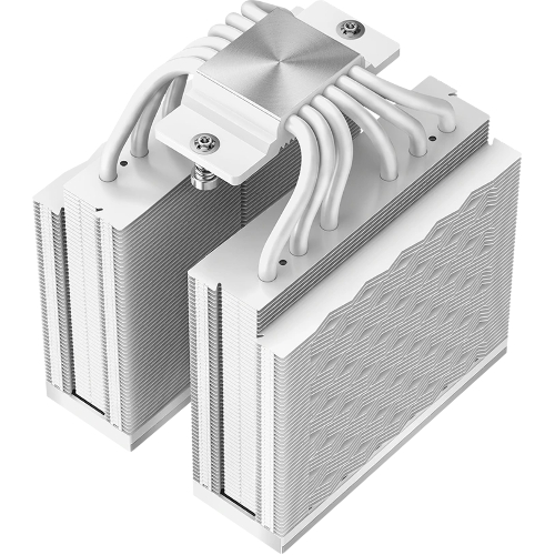 Кулер для процессора PCCooler RZ620 WH (260W, 4-pin PWM, 158мм, Al/Cu, 6x6мм, 2x120мм, 86.73CFM, 32dBA, 1800RPM, S: 1851/1700/1200/115X, AM5/AM4, белый)