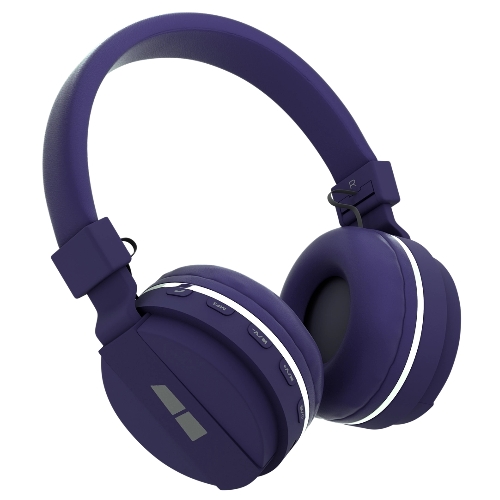 Беспроводные наушники MORE CHOICE HW15 фиолетовый, накладные, Bluetooth, до 6 ч