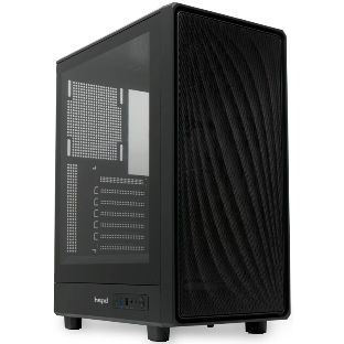 Компьютерный корпус без блока питания HSPD M510, Mesh Mid Tower, черный, TG, 0.5 SPCC, no fans ATX, mATX, mITX 180/280/160мм 1x2.5