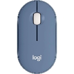 Мышь беспроводная Logitech Pebble M350 синий, 1000 dpi, радиоканал, Bluetooth, USB, кнопки - 3