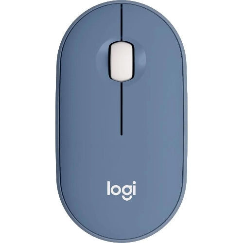 Мышь беспроводная Logitech Pebble M350 синий, 1000 dpi, радиоканал, Bluetooth, USB, кнопки - 3