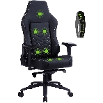 Кресло Cactus CS-CHR-0112BL-M черный, экокожа, 120 кг, подголовник, регулируемые подлокотники, механизм качания