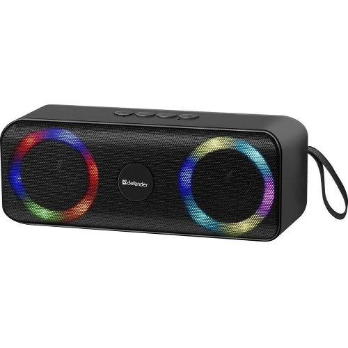 Акустическая система Defender LIGHT/BT/FM/USB/TF/AUX Q1 черный 10 Вт