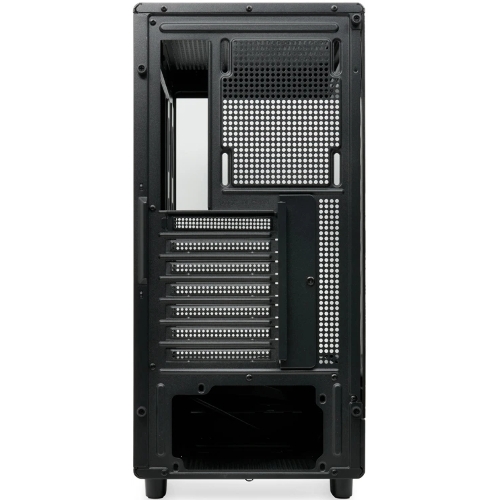 Компьютерный корпус без блока питания HSPD F510, Panoramic Mid Tower, черный, TG, 0.5 SPCC, no fans ATX, mATX, mITX 180/280/160мм 1x2.5