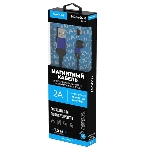 Кабель Maxvi MCm-02M blue, USB-A - MicroUSB, 2A, магнитный разъем, LED ток макс. нагрузки 2А, макс. напряжение 5V; стандарт USB 2.0; длина 1.5м, нейлоновая оплетка, съемный магнитный коннектор, LED подсветка, синий