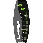 Кресло Cactus CS-CHR-0112BL-M черный, экокожа, 120 кг, подголовник, регулируемые подлокотники, механизм качания