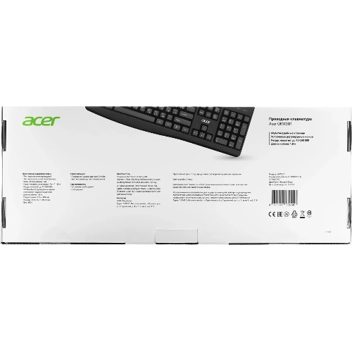 Клавиатура проводная Acer OKW301 (ZL.KBDCC.01A), USB, черный